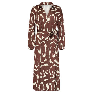 SMASHED LEMON JURK PRINT 26752 BROWN-SAND