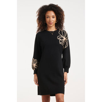 SMASHED LEMON JURK 26547 HEAVY KNIT BLACK-SAND