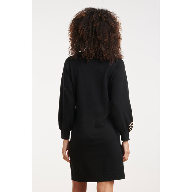 SMASHED LEMON JURK 26547 HEAVY KNIT BLACK-SAND