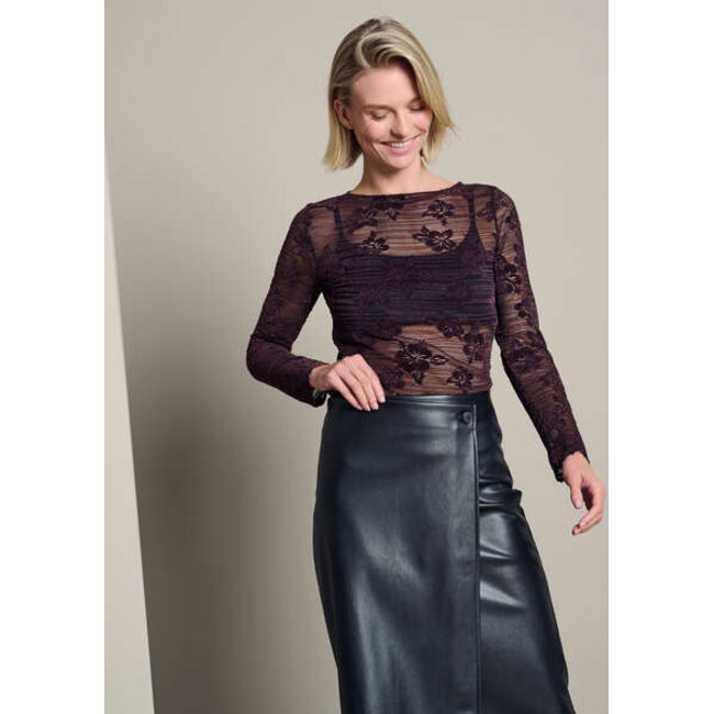 TOP FLOVEL CHOCO/AUBERGINE
