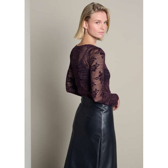 TOP FLOVEL CHOCO/AUBERGINE