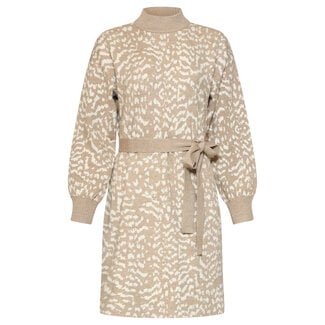 SMASHED LEMON JURK KNIT PRINT 26543 TAUPE-OFF WHITE