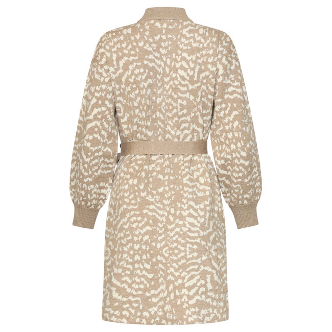 SMASHED LEMON JURK KNIT PRINT 26543 TAUPE-OFF WHITE