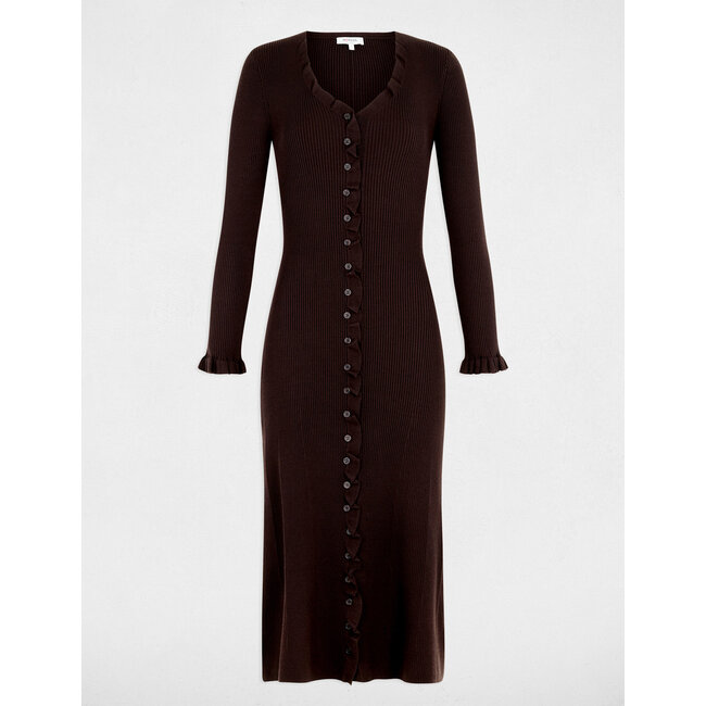 JURK RIBBEL KNIT RMFEE BROWN