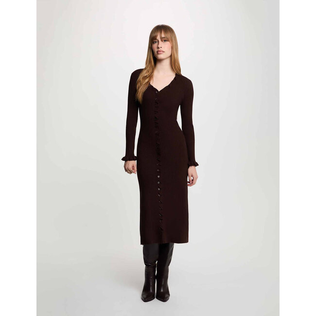 JURK RIBBEL KNIT RMFEE BROWN