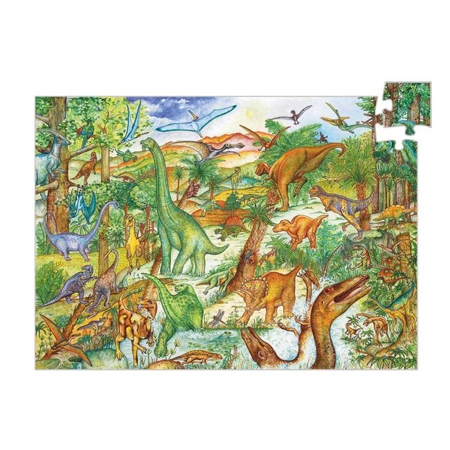 DJECO PUZZLE D'OBSERVATION 100PCS - DINOSAURES + LIVRET