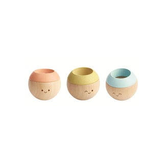 PLAN TOYS 3 TÊTES SENSORIELLES CULBUTO PASTEL EN BOIS