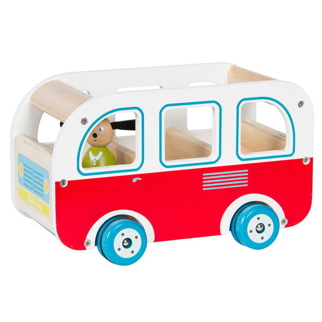 MOULIN ROTY BUS EN BOIS AVEC JULIUS LA GRANDE FAMILLE