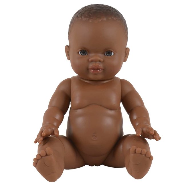 MINIKANE POUPON GORDIS FILLE "ZÉLIE" AFRIQUE YEUX BLEUS