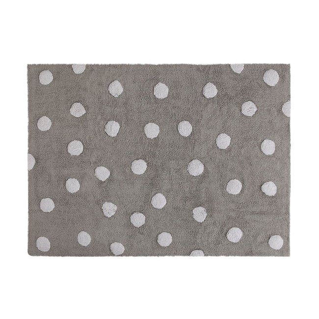 LORENA CANALS TAPIS POLKA DOTS GREY WHITE  - 120X160CM