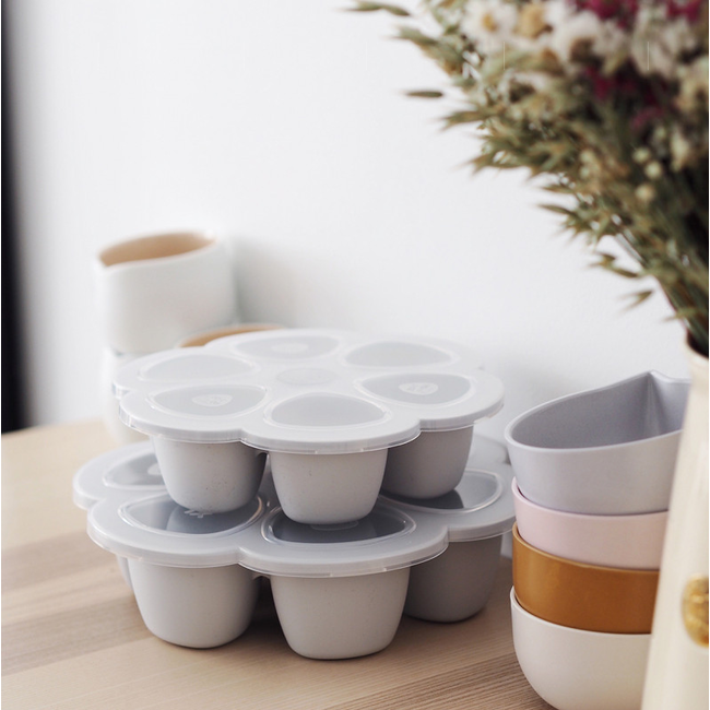 BEABA MULTIPORTION SILICONE 6X150ML GRIS CLAIR