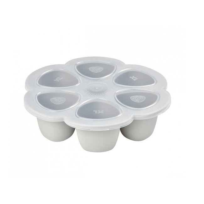 BEABA MULTIPORTION SILICONE 6X150ML GRIS CLAIR