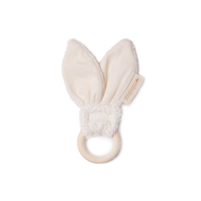 NOBODINOZ ANNEAU DE DENTITION "SO CUTE" BUNNY NATURAL 7 CM