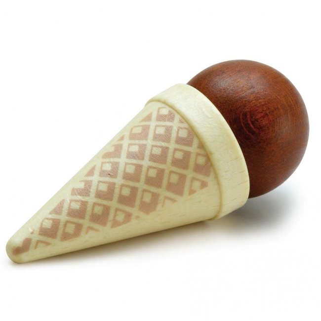 ERZI GLACE CONE CHOCOLAT EN BOIS