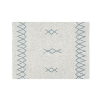 LORENA CANALS TAPIS BACK TO BASICS ATLAS NATURAL VINTAGE BLUE - 120X160CM