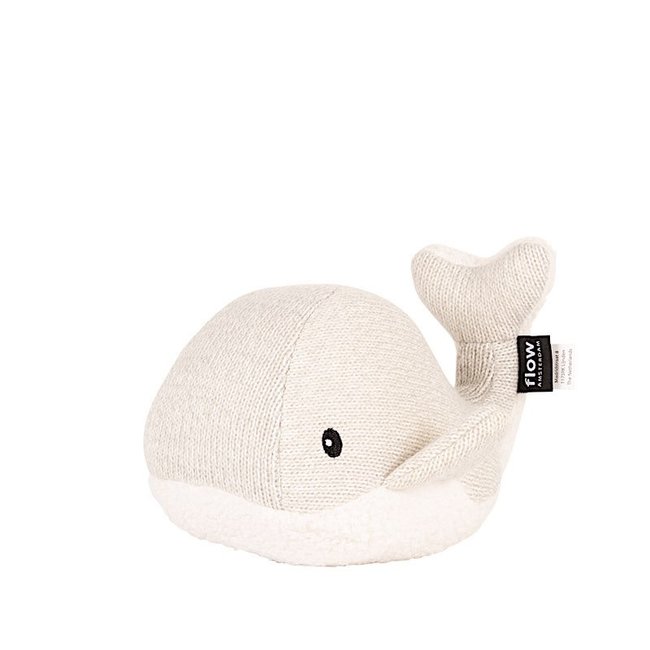 FLOW PELUCHE SONORE BALEINE MOBY RECONFORTANTE GRISE