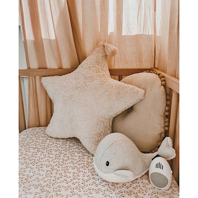 FLOW PELUCHE SONORE BALEINE MOBY RECONFORTANTE GRISE