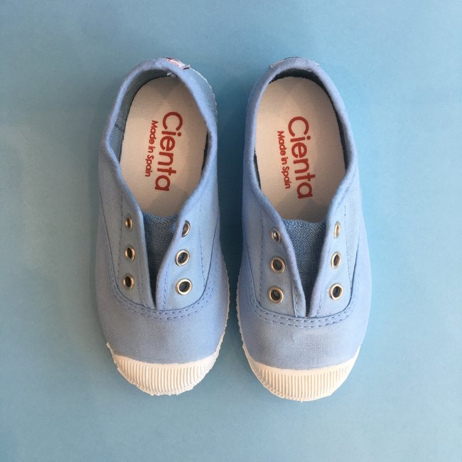CIENTA CHAUSSURES EN TOILE ELASTIQUÉE BLEU CIEL