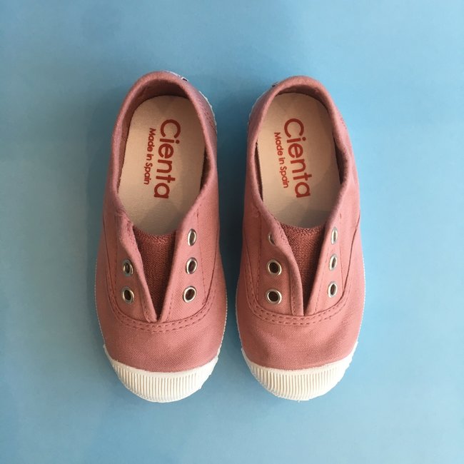 CIENTA CHAUSSURES EN TOILE ELASTIQUÉE VIEUX ROSE UNI