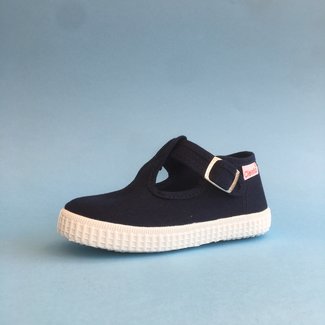 CIENTA CHAUSSURES EN TOILE AVEC BOUCLE PRESSION BLEU MARINE