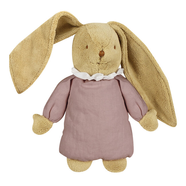 TROUSSELIER LAPIN NID D'ANGE MUSICAL LIN - VIEUX ROSE