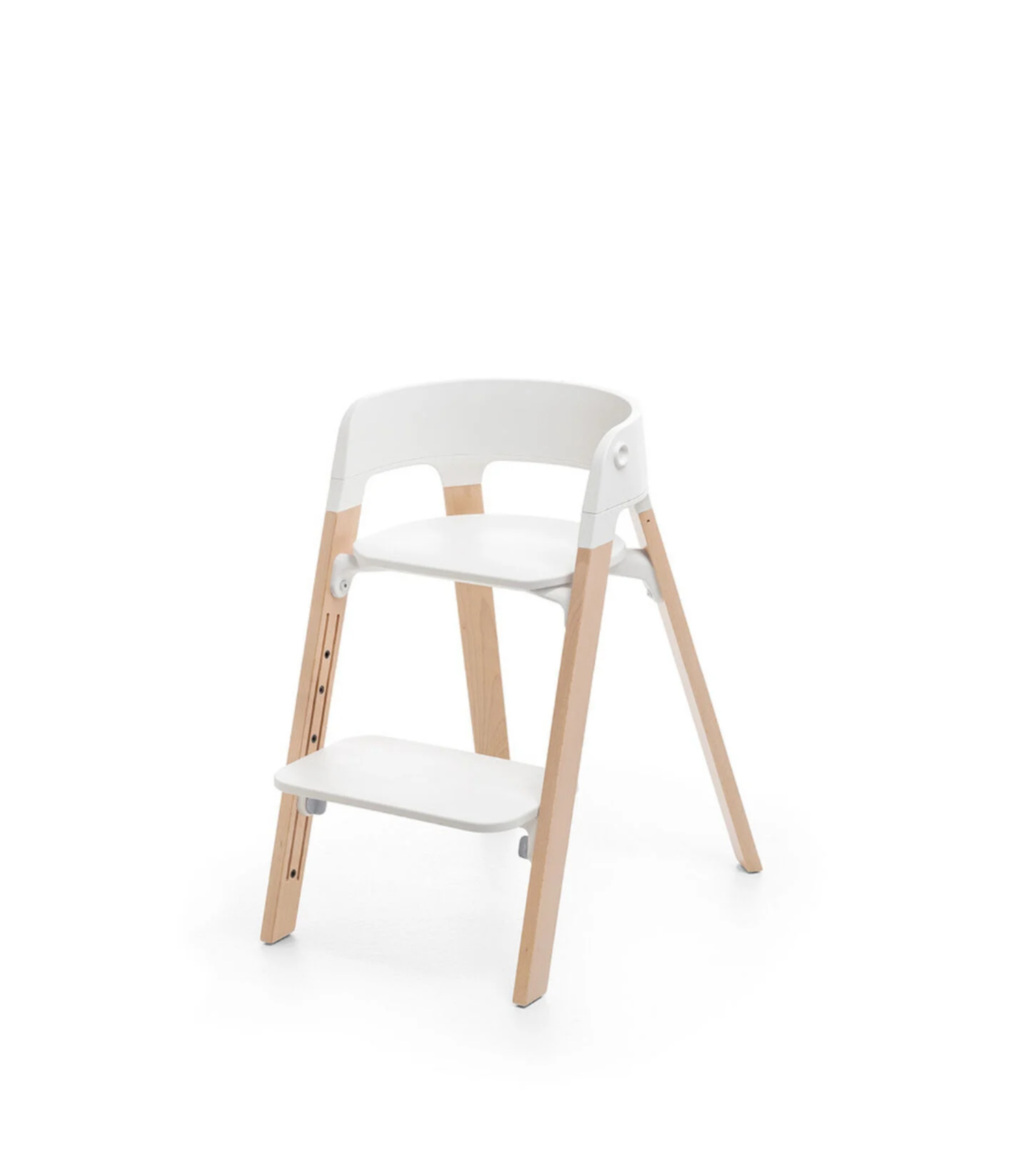 STOKKE CHAISE-HAUTE STOKKE STEPS BLANC / HÊTRE NATUREL STOKKE CHAISE-HAUTE STOKKE STEPS BLANC / HÊTRE NATUREL