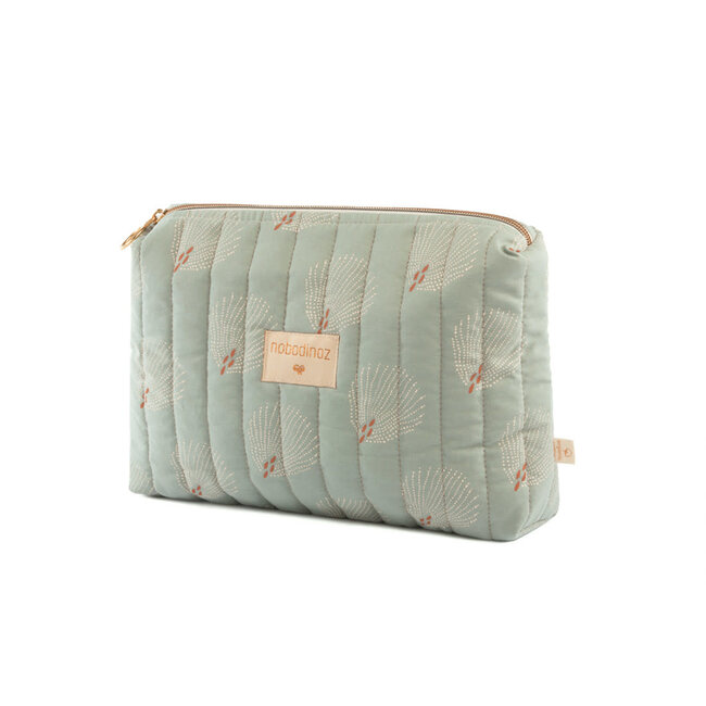 NOBODINOZ TROUSSE DE TOILETTE TRAVEL - WHITE GATSBY ANTIQUE GREEN