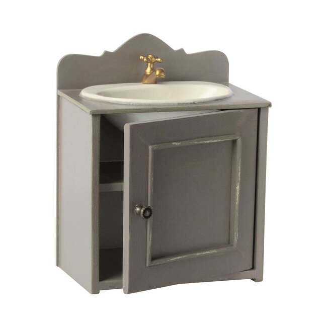 MAILEG LAVABO & PLACARD BOIS 14,5CM