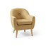 KID'S CONCEPT FAUTEUIL POUR ENFANT JAUNE MOUTARDE / PIEDS NATURELS