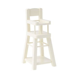 MAILEG CHAISE HAUTE BOIS BLANC 17CM - POUR BÉBÉ & PETITE SOURIS