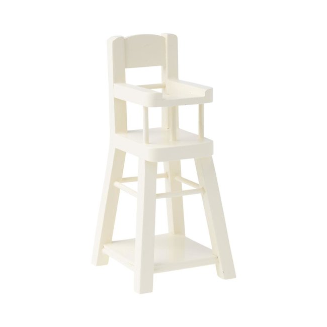 MAILEG CHAISE HAUTE BOIS BLANC 17CM - POUR BÉBÉ & PETITE SOURIS