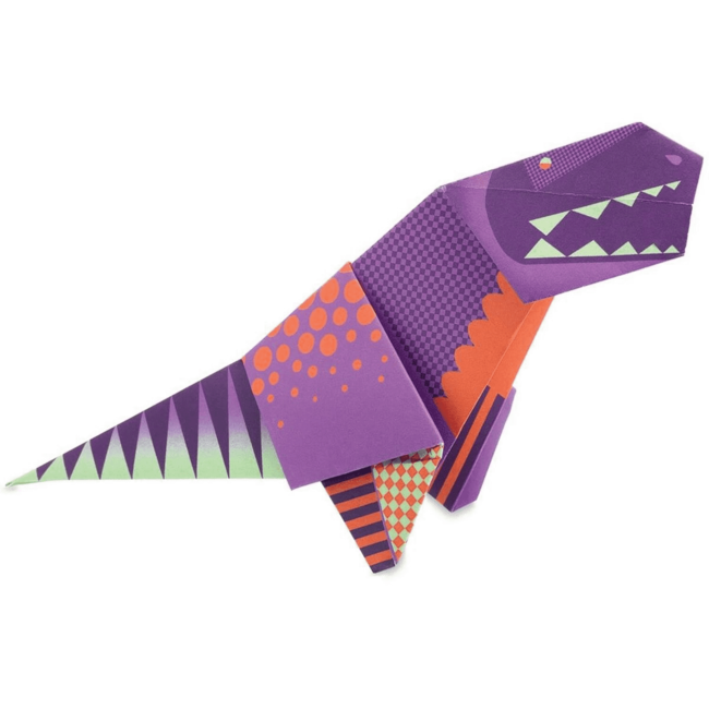 DJECO PAPIER CREATIF - ORIGAMI NIVEAU 2 - DINOSAURES 6-10ANS