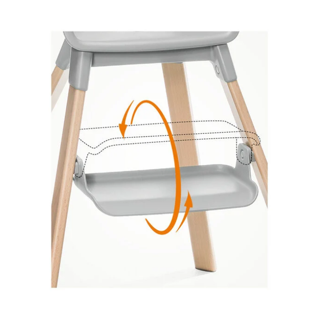 STOKKE CLIKK - CHAISE-HAUTE COMPACTE - GRIS NUAGE