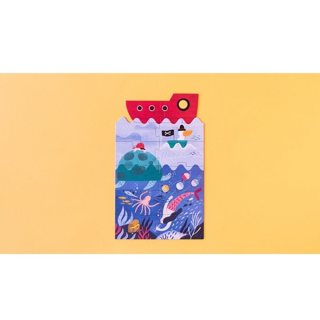 LONDJI PUZZLE ÉVOLUTIF DÉCOUVRE LE TRÉSOR DES PIRATES 40 PIÈCES (4-8-12-16 PCS)