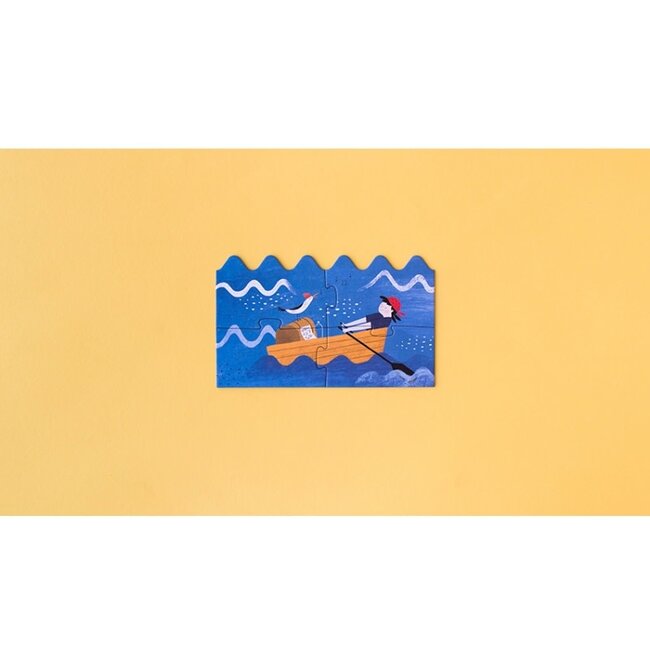 LONDJI PUZZLE ÉVOLUTIF DÉCOUVRE LE TRÉSOR DES PIRATES 40 PIÈCES (4-8-12-16 PCS)