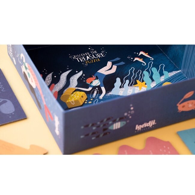 LONDJI PUZZLE ÉVOLUTIF DÉCOUVRE LE TRÉSOR DES PIRATES 40 PIÈCES (4-8-12-16 PCS)