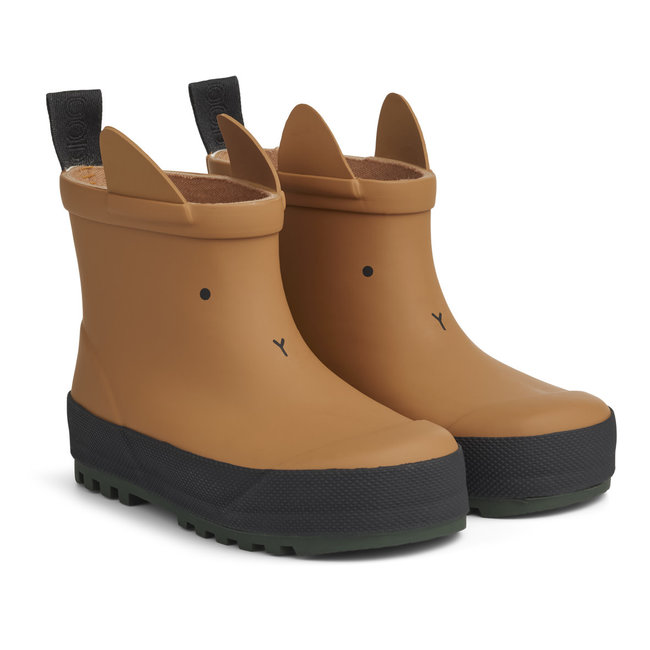 LIEWOOD BOTTES DE PLUIE BASSES "TEKLA" AVEC OREILLES - RABBIT MUSTARD