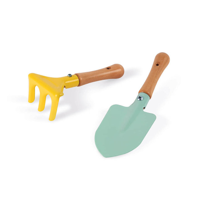 JANOD SET D'OUTILS DE JARDINAGE EN MÉTAL HAPPY GARDEN