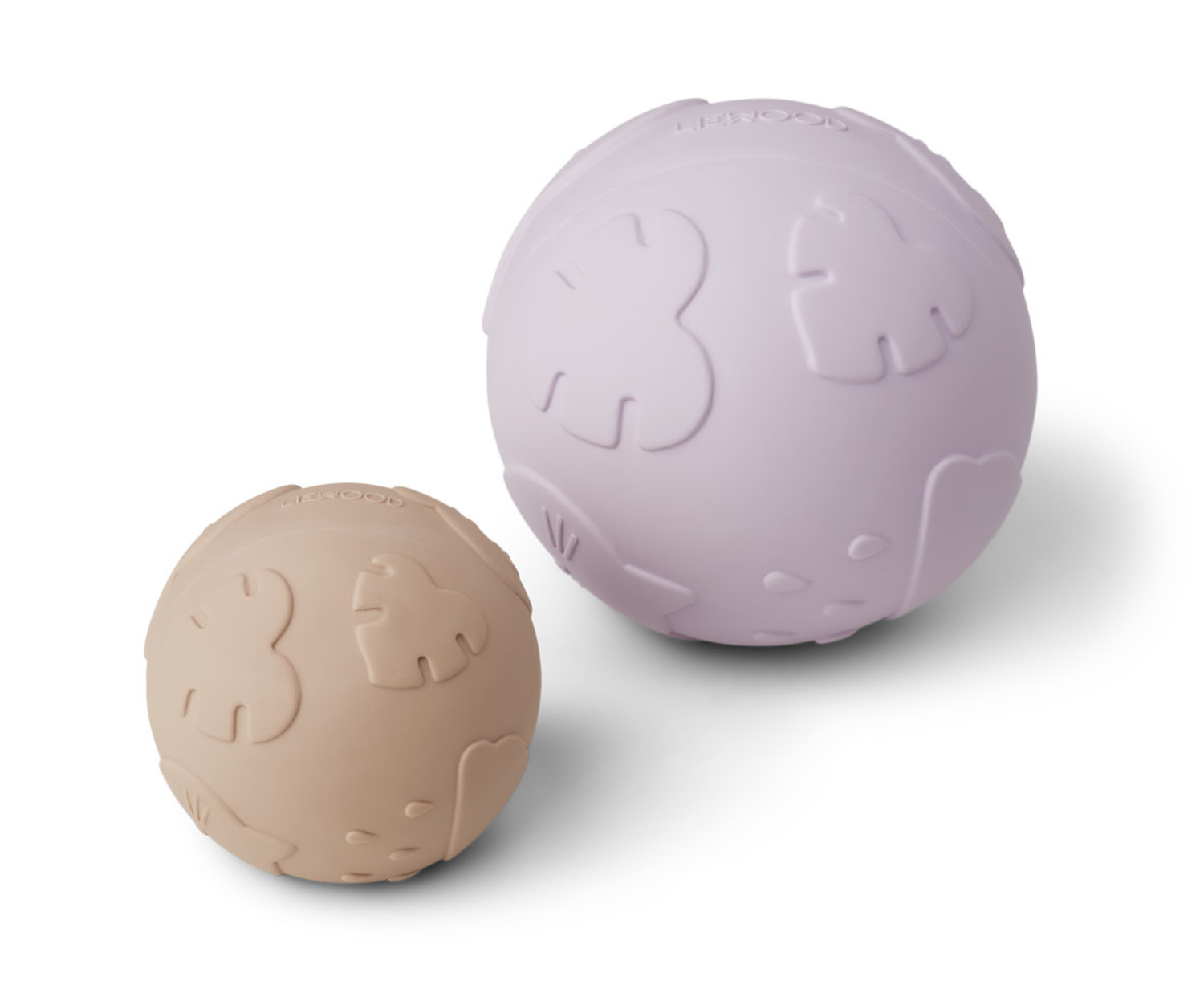 Liewood Set De 2 Balles Pour Bebe Thea Caoutchouc Naturel Lavender Mom Pop