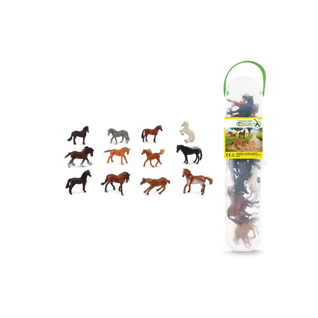 12 mini figurines chevaux pour cadeau invité pochette surprise