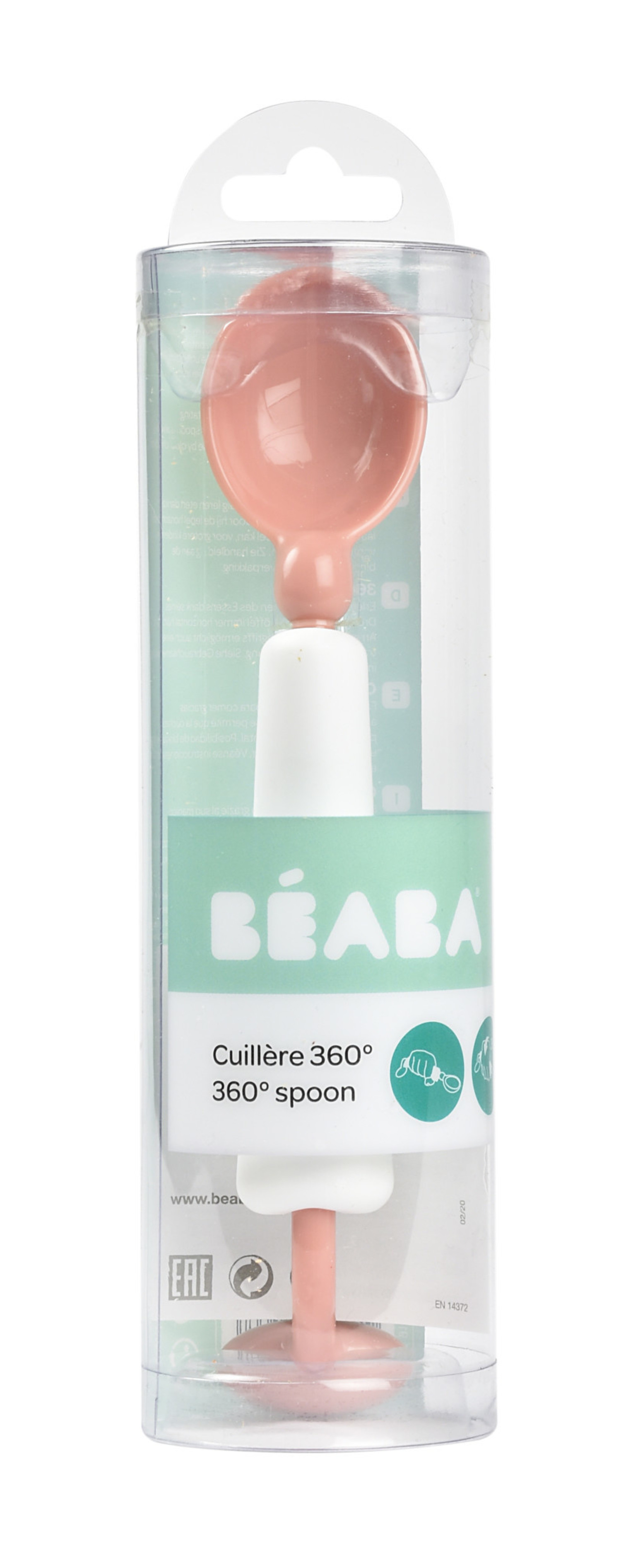 Cuillere D Apprentissage Ergonomique 360 Rose Pastel Mom Pop