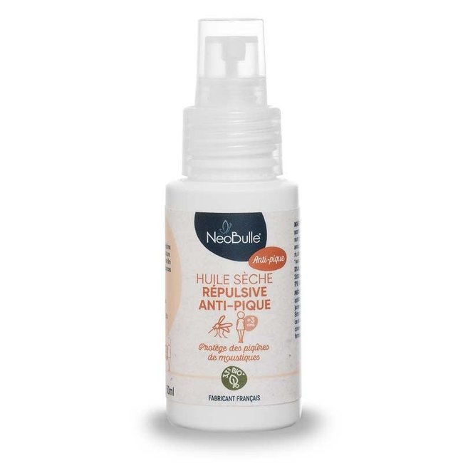 NEOBULLE HUILE RÉPULSIVE À MOUSTIQUES ANTI-PIQUE 50ML ENFANT +3ANS & ADULTE