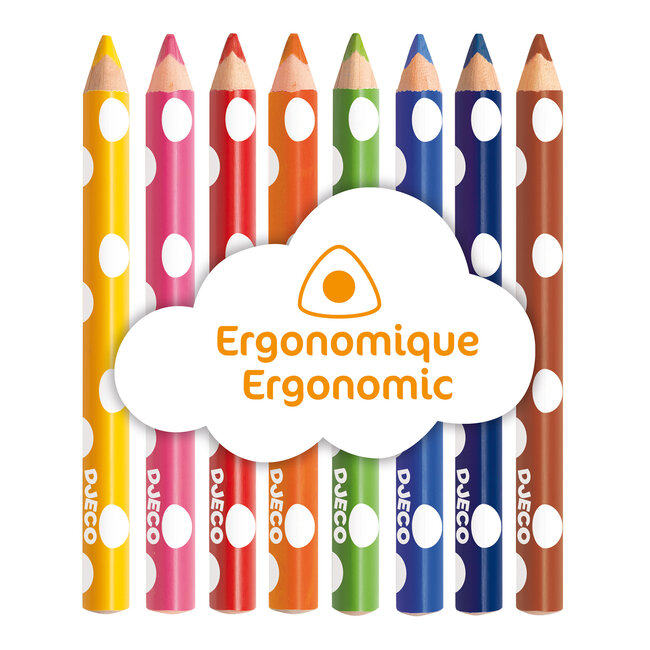 DJECO LES COULEURS - PREMIERS CRAYONS ERGONOMIQUES +18MOIS