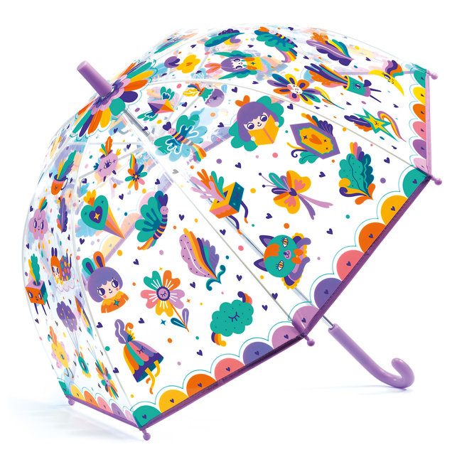 DJECO PARAPLUIE TRANSPARENT ENFANT - RAINBOW