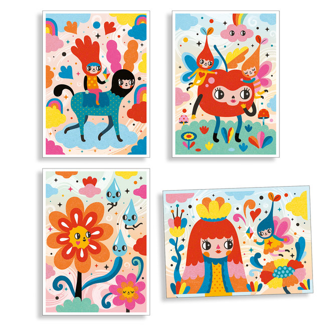 DJECO TABLEAU SABLE COLORÉ -  À CROQUER 5-8ANS