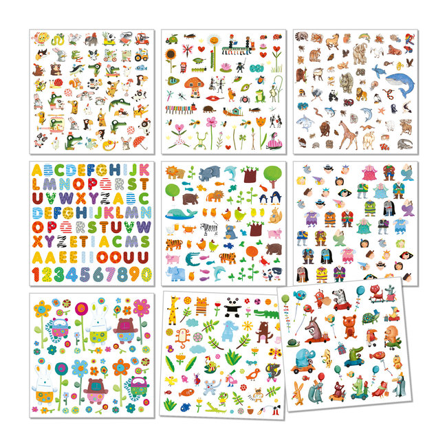 DJECO STICKERS DES PETITS - COFFRET 1000 AUTOCOLLANTS 3-6ANS