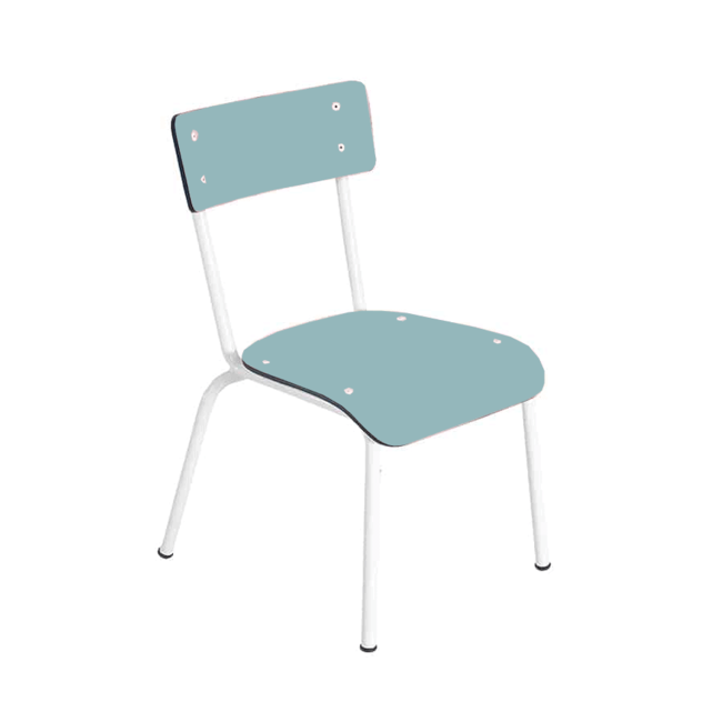 LES GAMBETTES CHAISE ENFANT 6-12ANS COLETTE UNI BLEU JADE