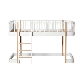 OLIVER FURNITURE LIT WOOD ORIGINAL MEZZANINE MI-HAUT 90X200CM