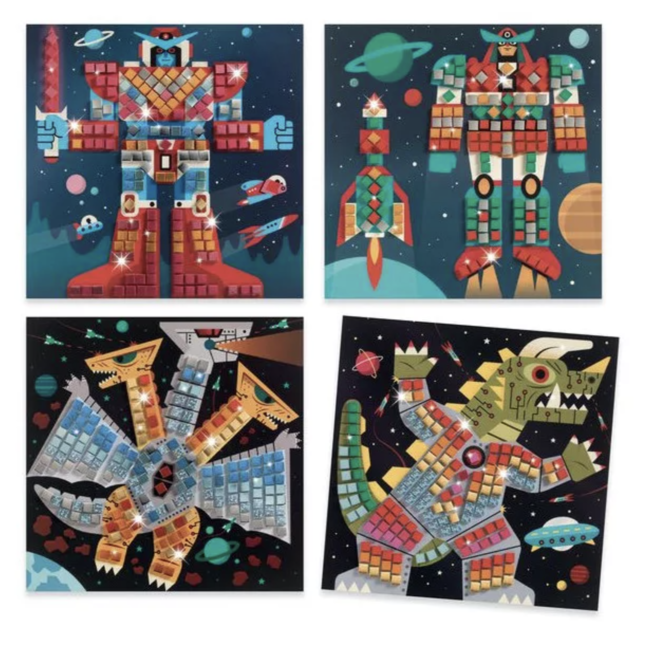 DJECO COLLAGE - MOSAÏQUE MÉTAL SPACE BATTLE 5-8ANS