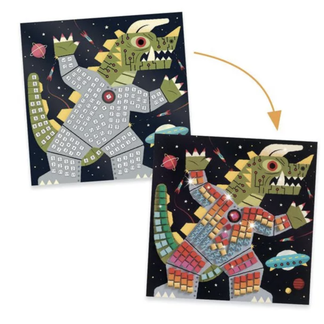 DJECO COLLAGE - MOSAÏQUE MÉTAL SPACE BATTLE 5-8ANS